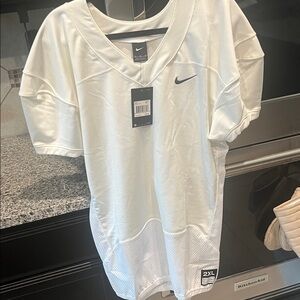 Nike White V-Neck Athletic Shirt